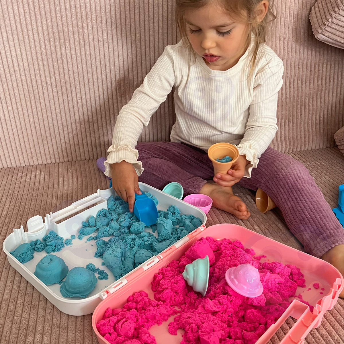 Kinetic sand ice cream set – role play shop for children aged 3+