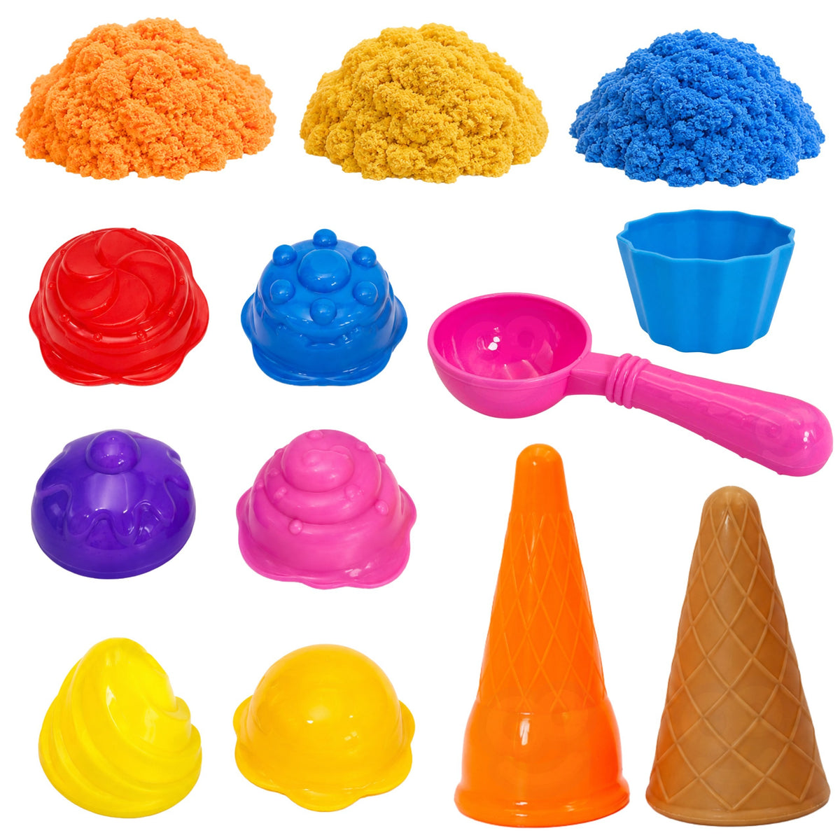 Woopie kinetic sand ice cream set – pink carry case