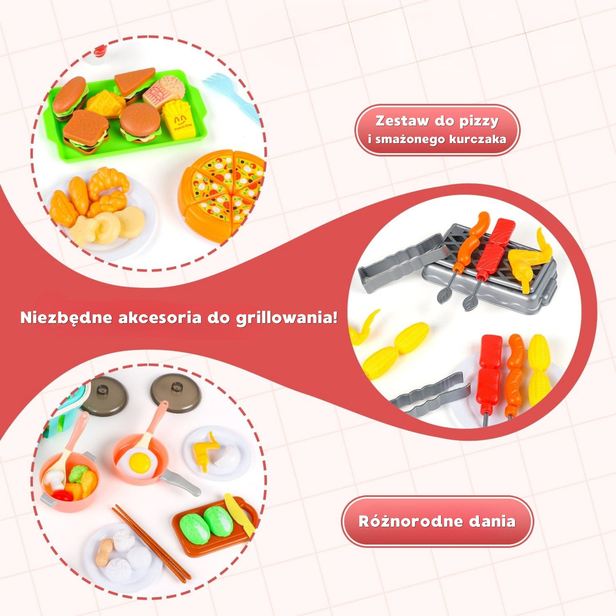 Woopie play kitchen set – fast food items
