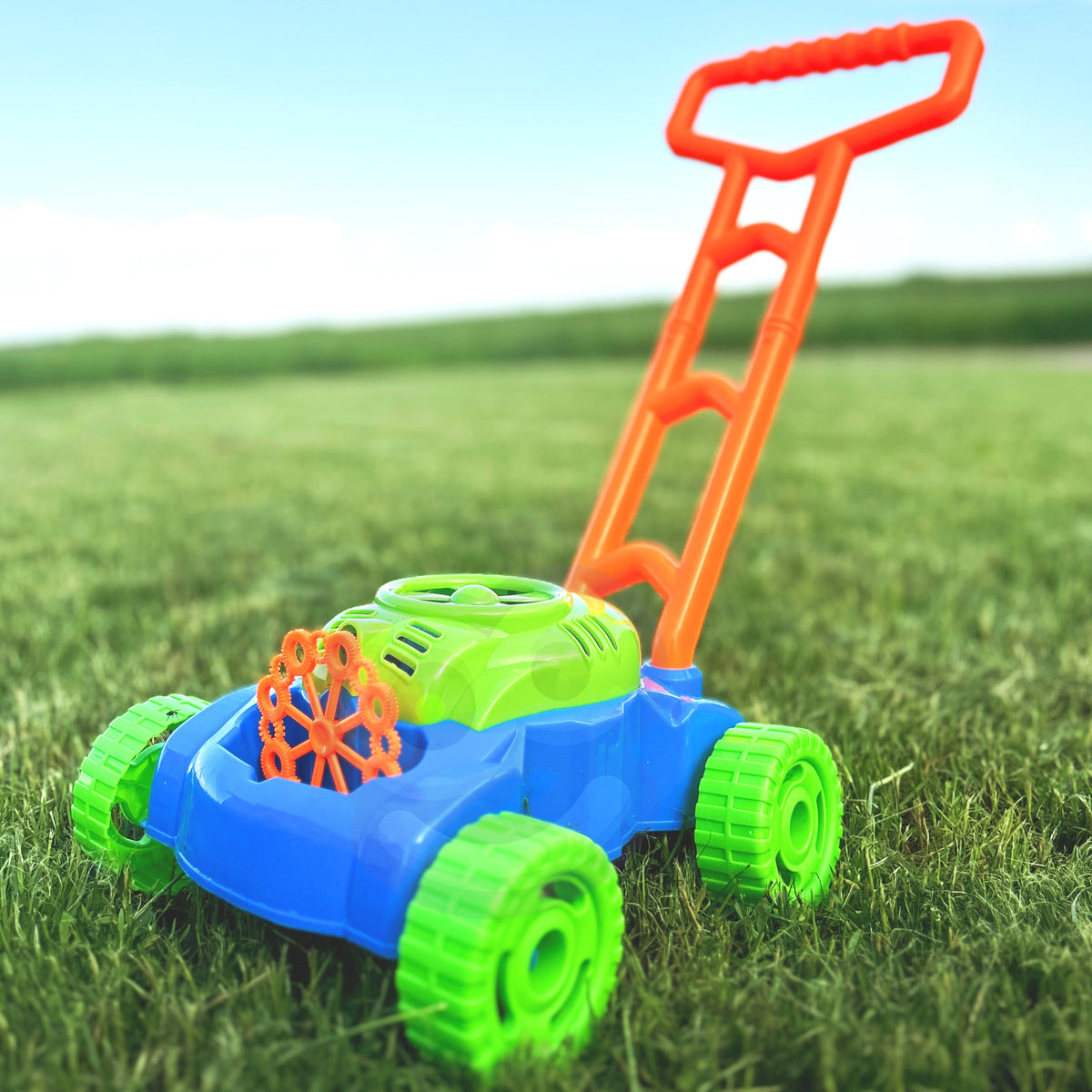 Woopie bubble lawn mower – clicking rear wheels
