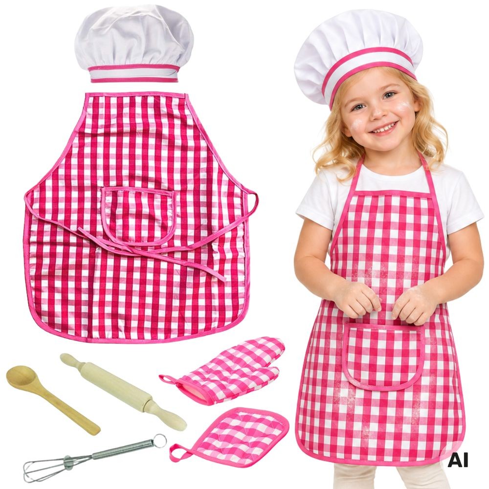 Woopie little chef set for kids with apron and chef's hat