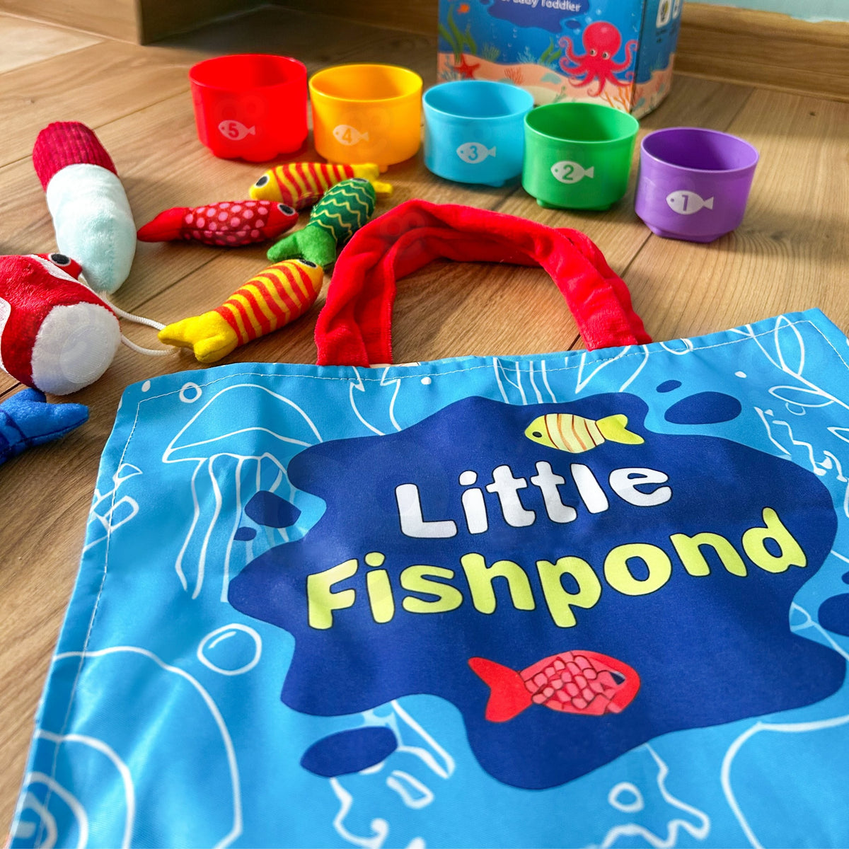 Woopie soft fishing set – numbered cups for kids