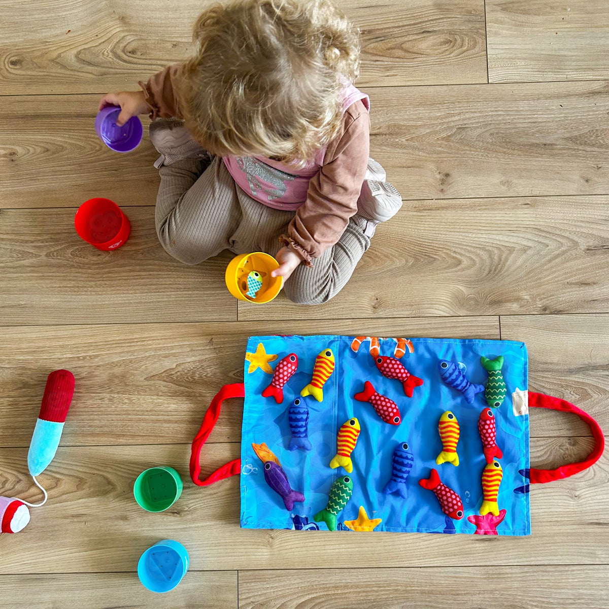 Woopie soft fishing set – mat as a bag for kids