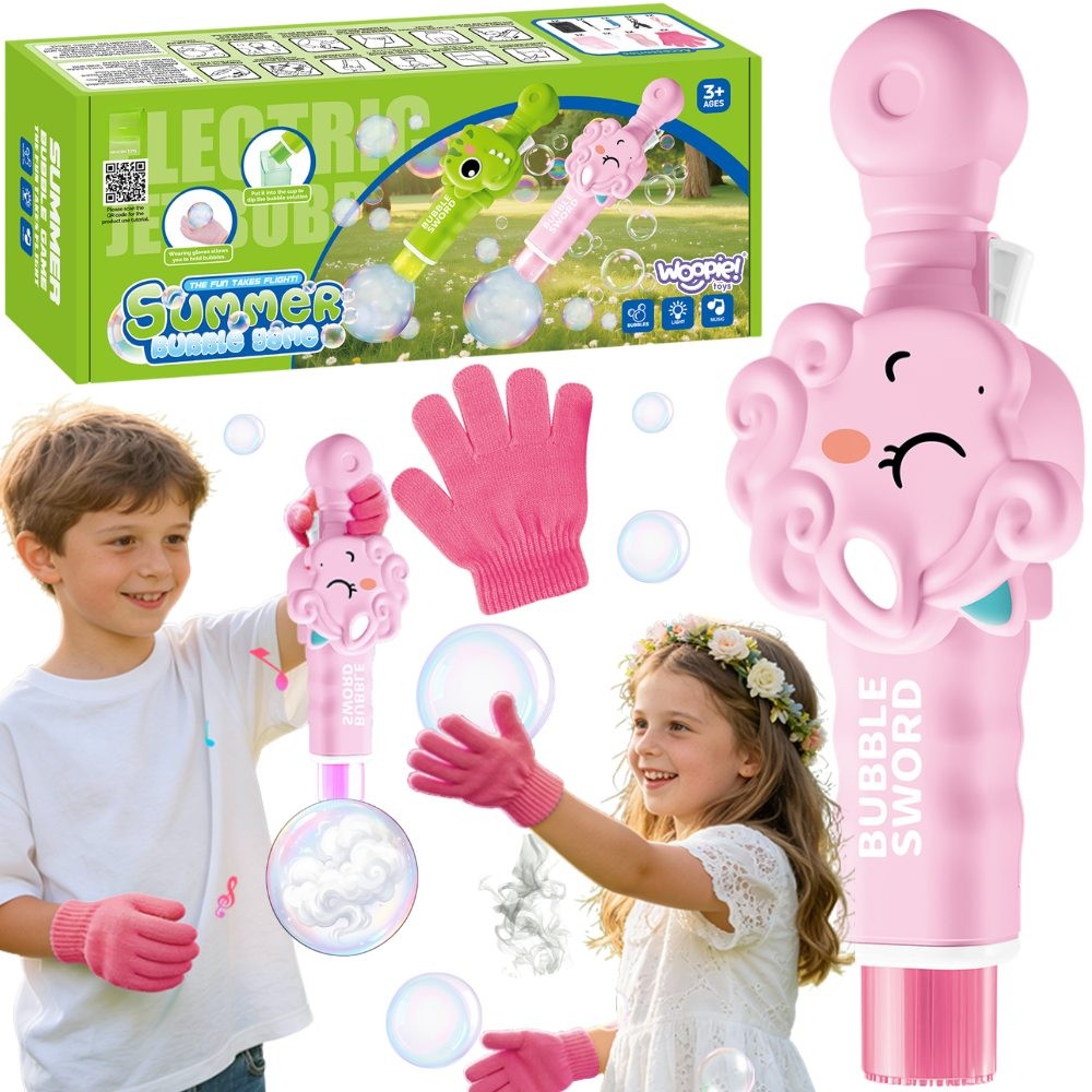 Woopie pink unicorn smoke bubble machine for kids