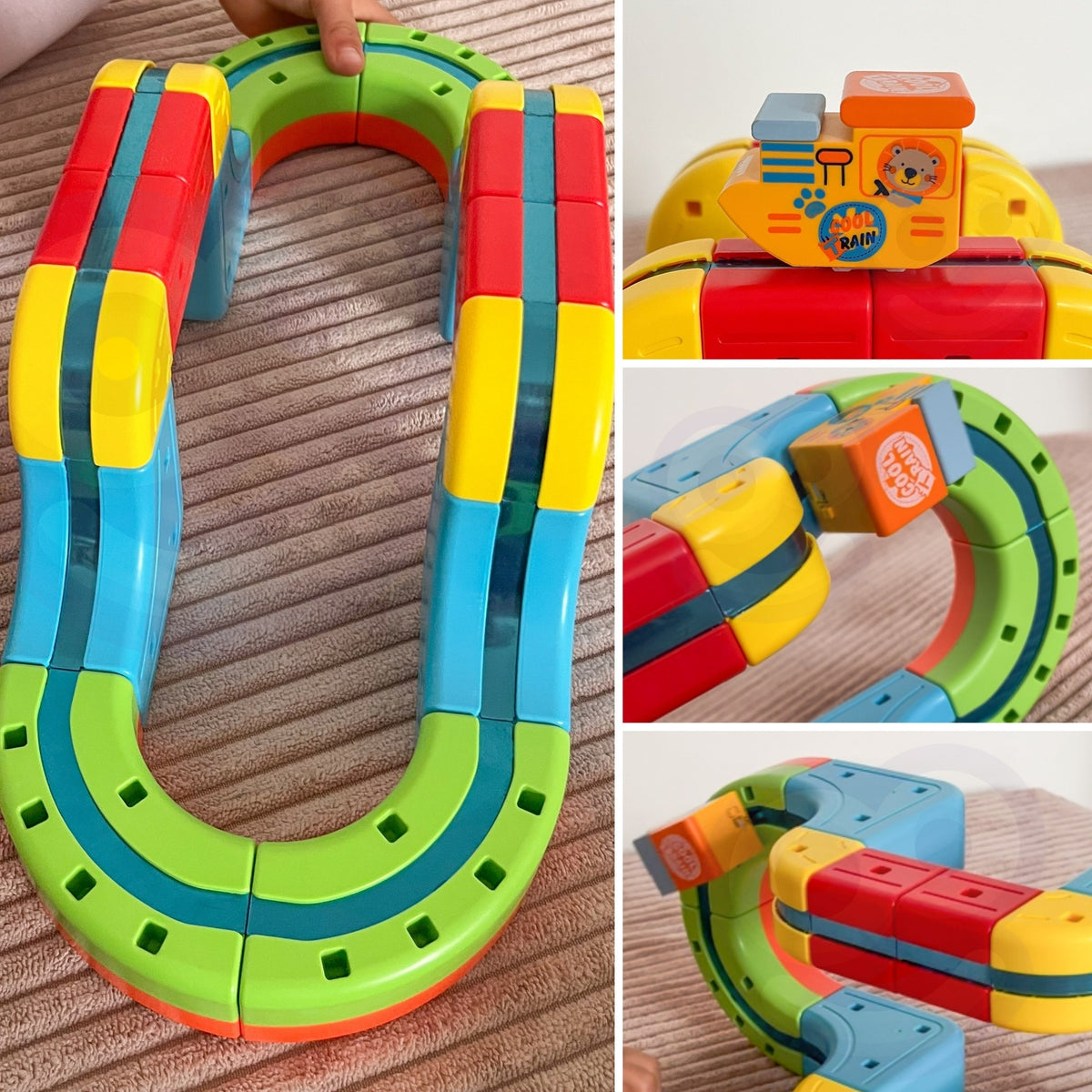 Woopie Magic Cube trase, 18 d. – krāsaini trases klucīši