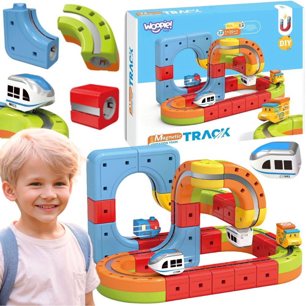 Woopie Magic Cube Anti-Gravity Train Track, 32 Pieces
