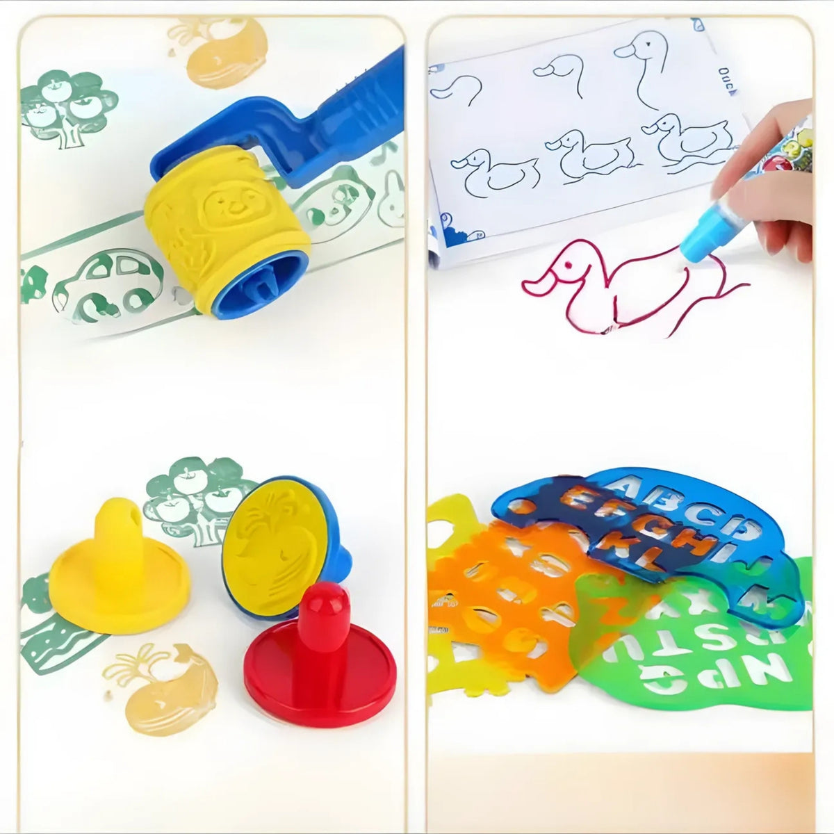 Woopie round ZOO water mat – stamps and stencils