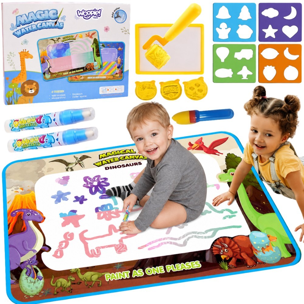 Woopie XXL Dinosaur Water Drawing Mat, 100 × 80 cm