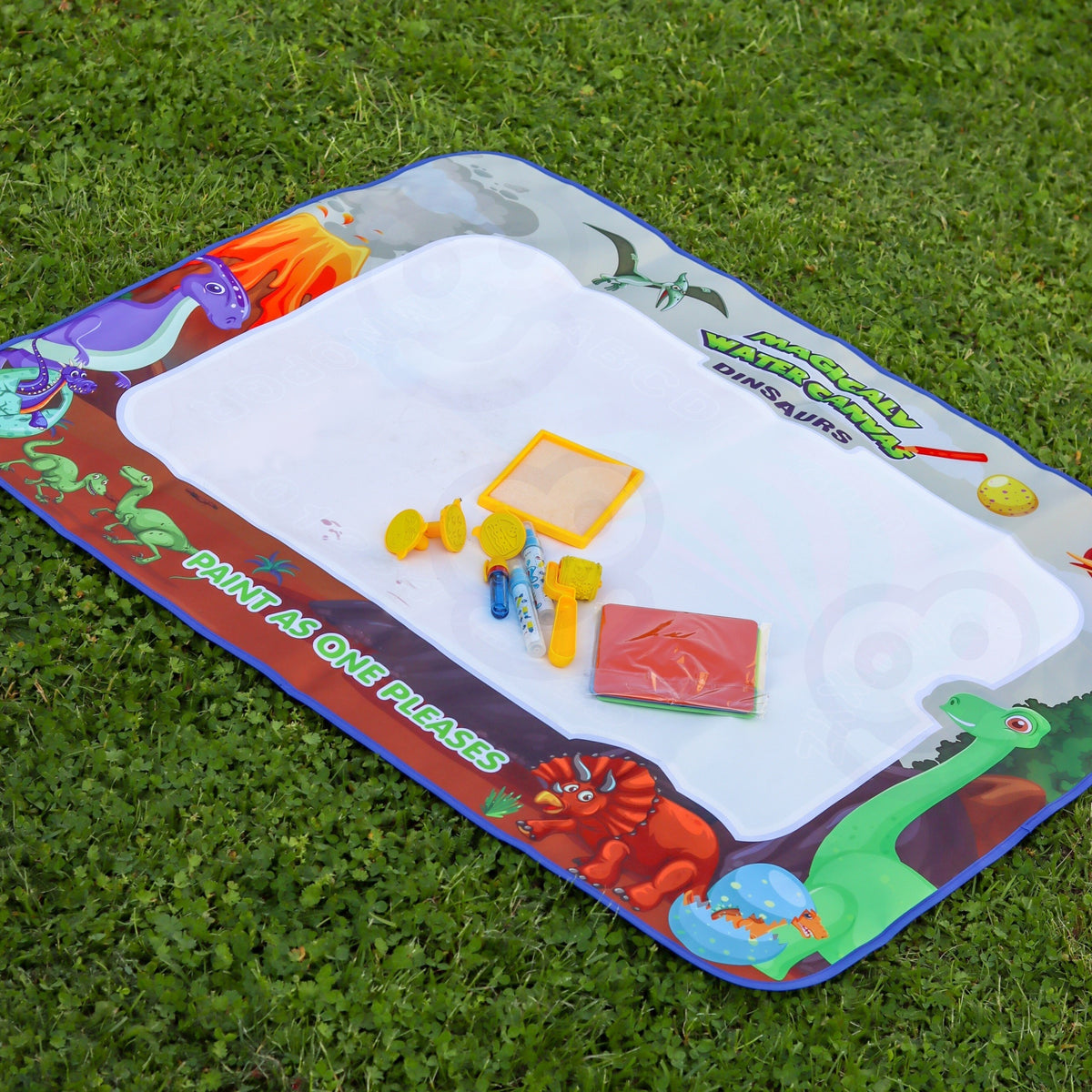Woopie XXL dinosaur water mat – stencils and roller