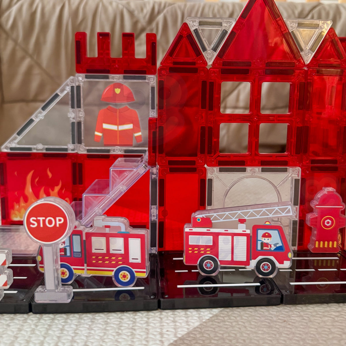 Woopie magnetic fire station 48 pcs – magnetic pieces