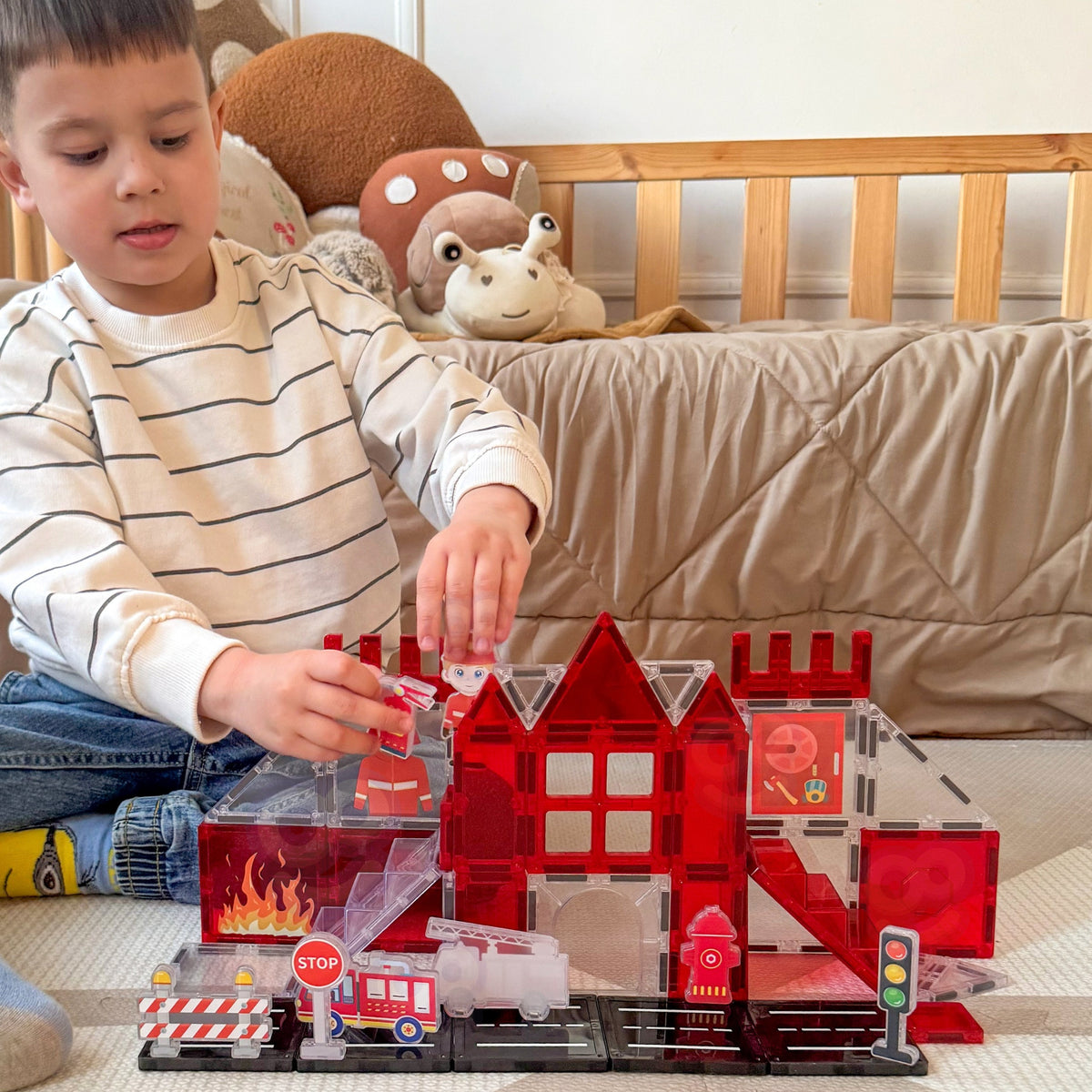 Woopie magnetic fire station 48 pcs – child building