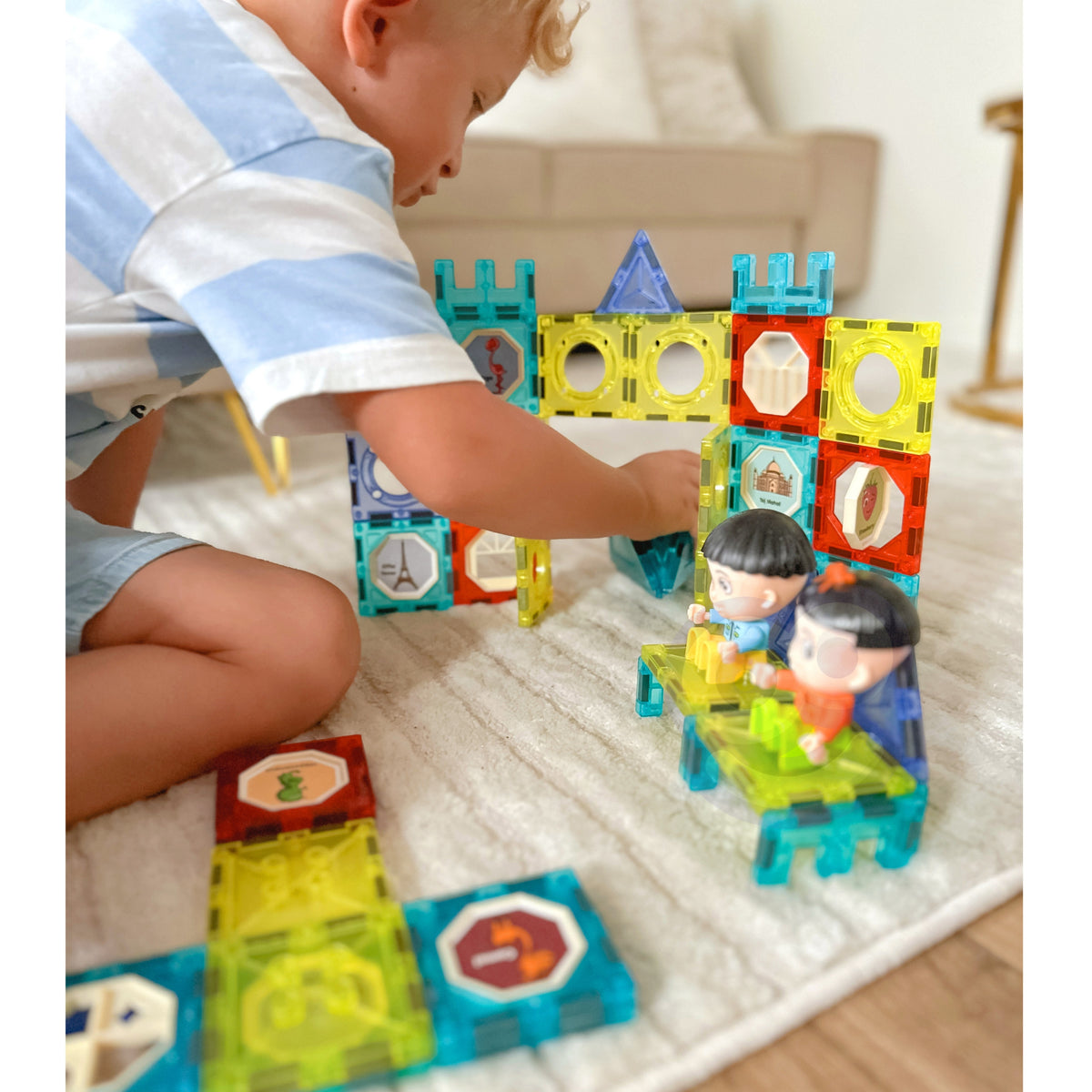 Magnetic castle building set box – Woopie