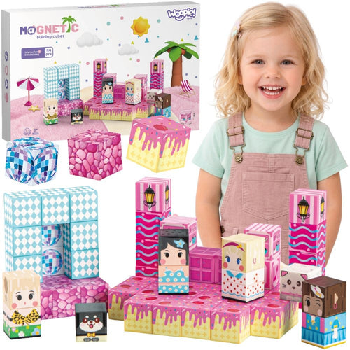 Woopie Magnetic Cubes Beach Holiday Set, 59 pcs