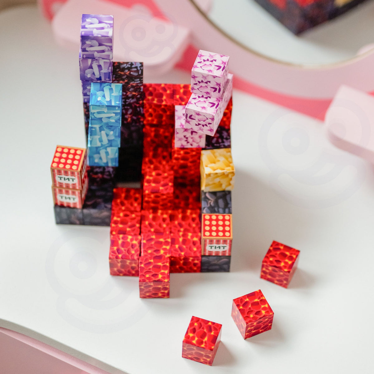 Magnetic pixel cubes – built-in magnets for stable 3D builds
