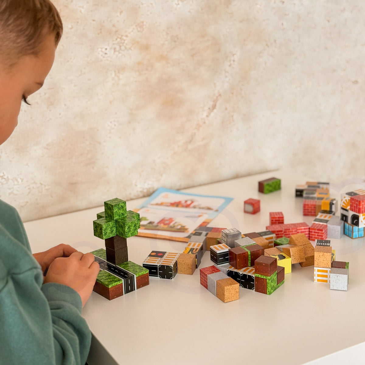 Woopie magnetic cubes building site – road with traffic lights