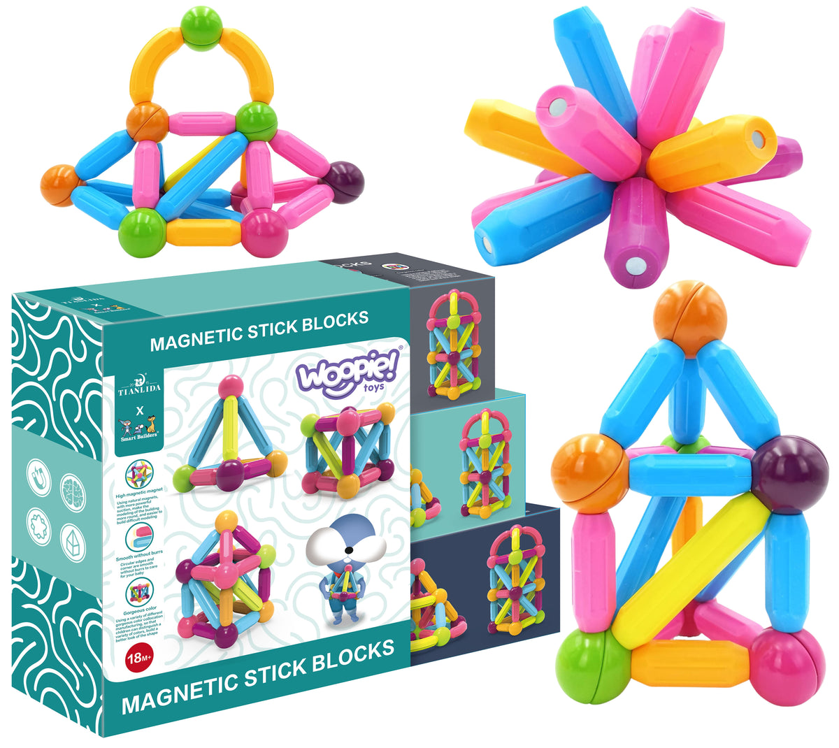 Woopie thick magnetic sticks 38 – set in the box
