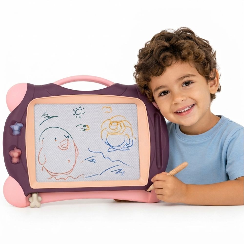 Woopie Magnetic Drawing Board with 2 Stamps, Purple