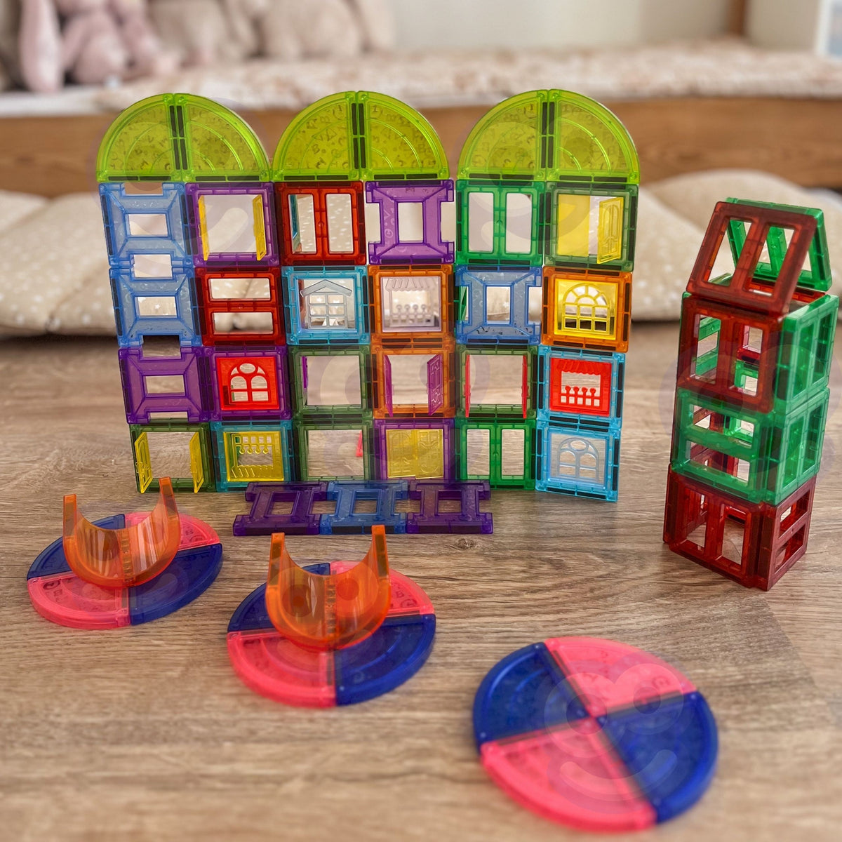 Woopie magnetic castle tiles – flat pattern from tiles