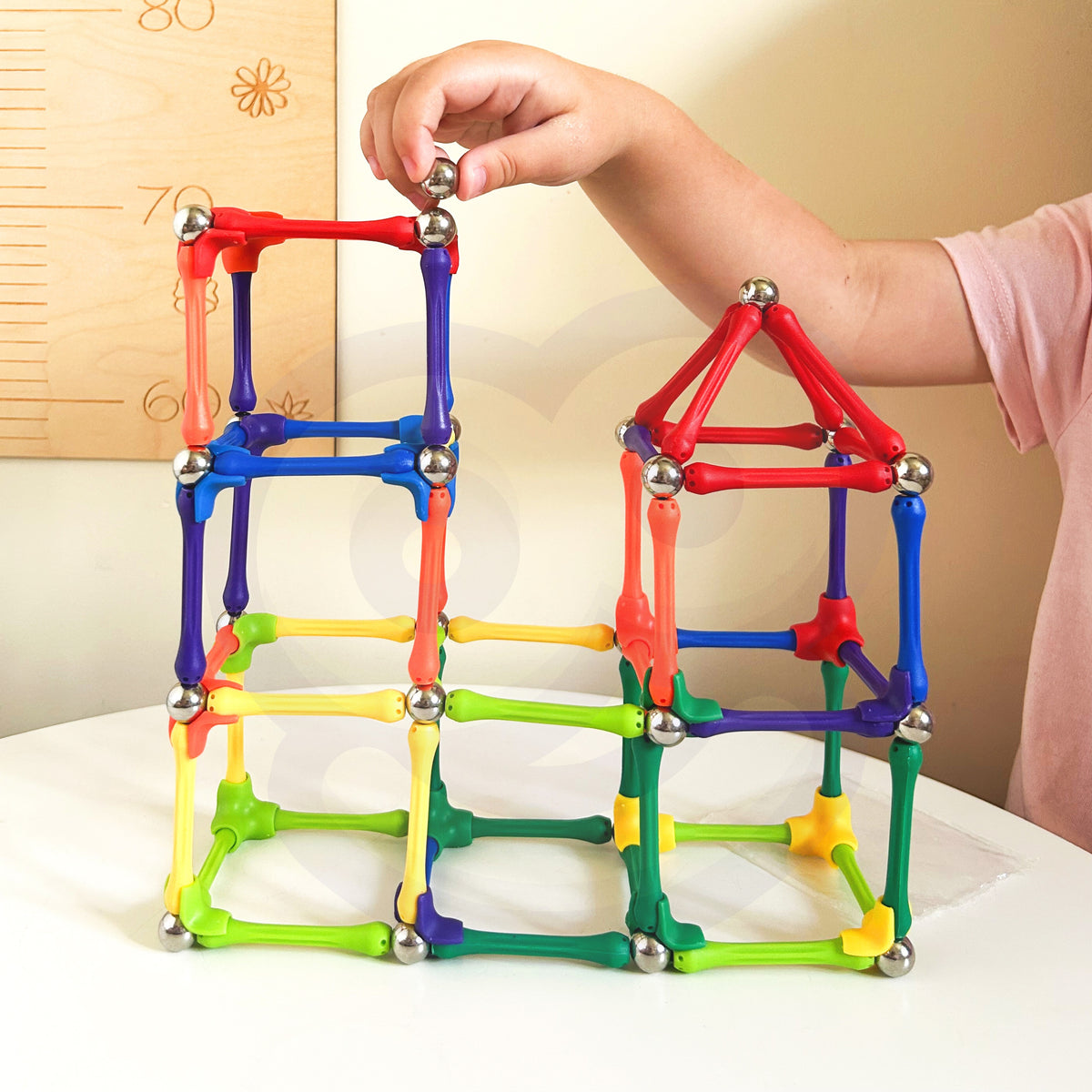 Magnetic construction set – 56 colourful magnetic sticks