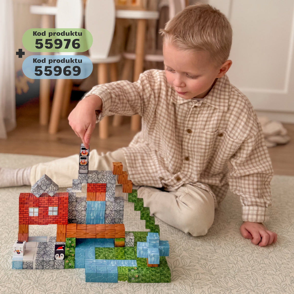 Magnetic blocks – winter graphics with characters