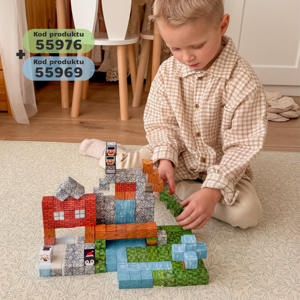 Magnetic blocks – build ice houses, towers and trees