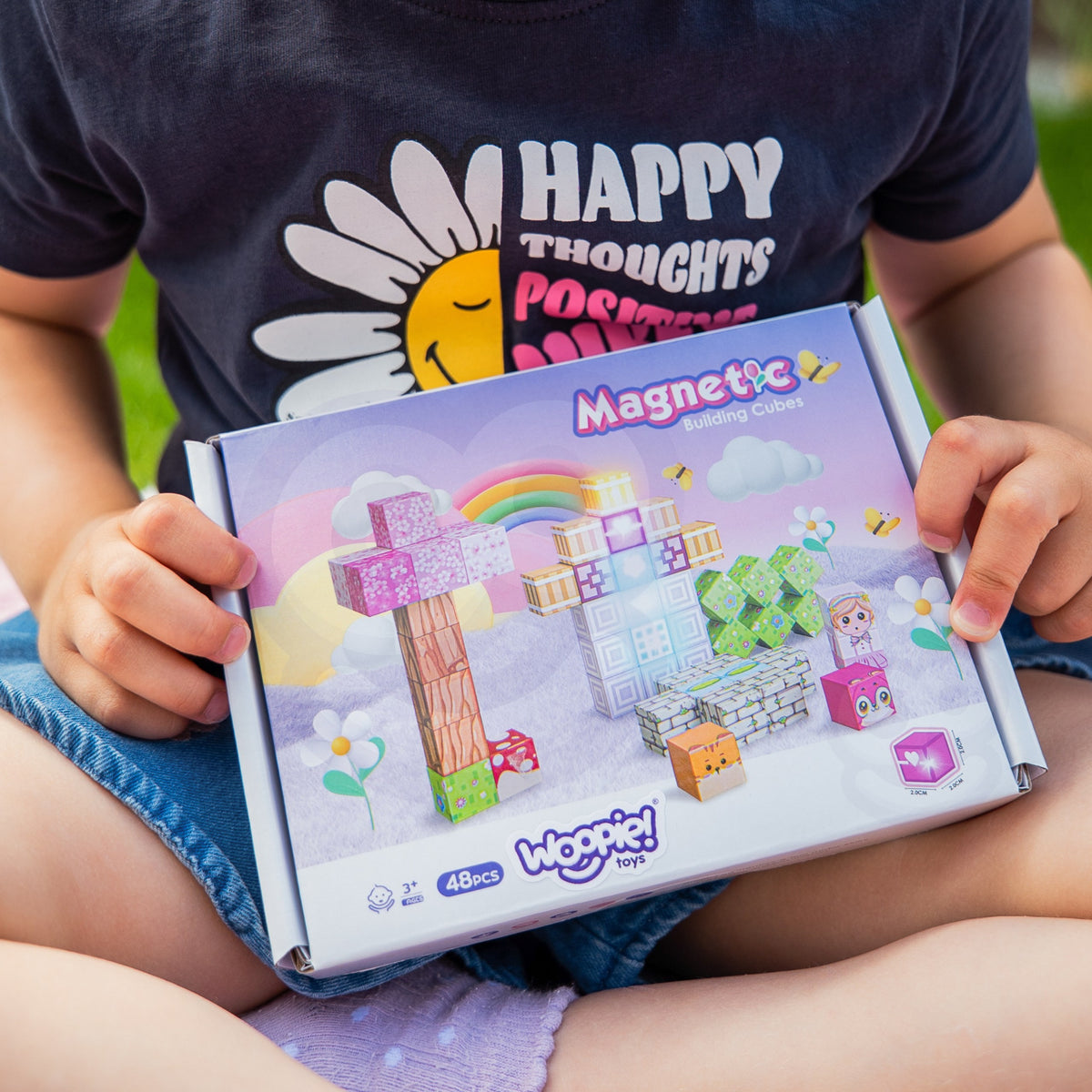 Magnetic cubes set in its colourful gift box