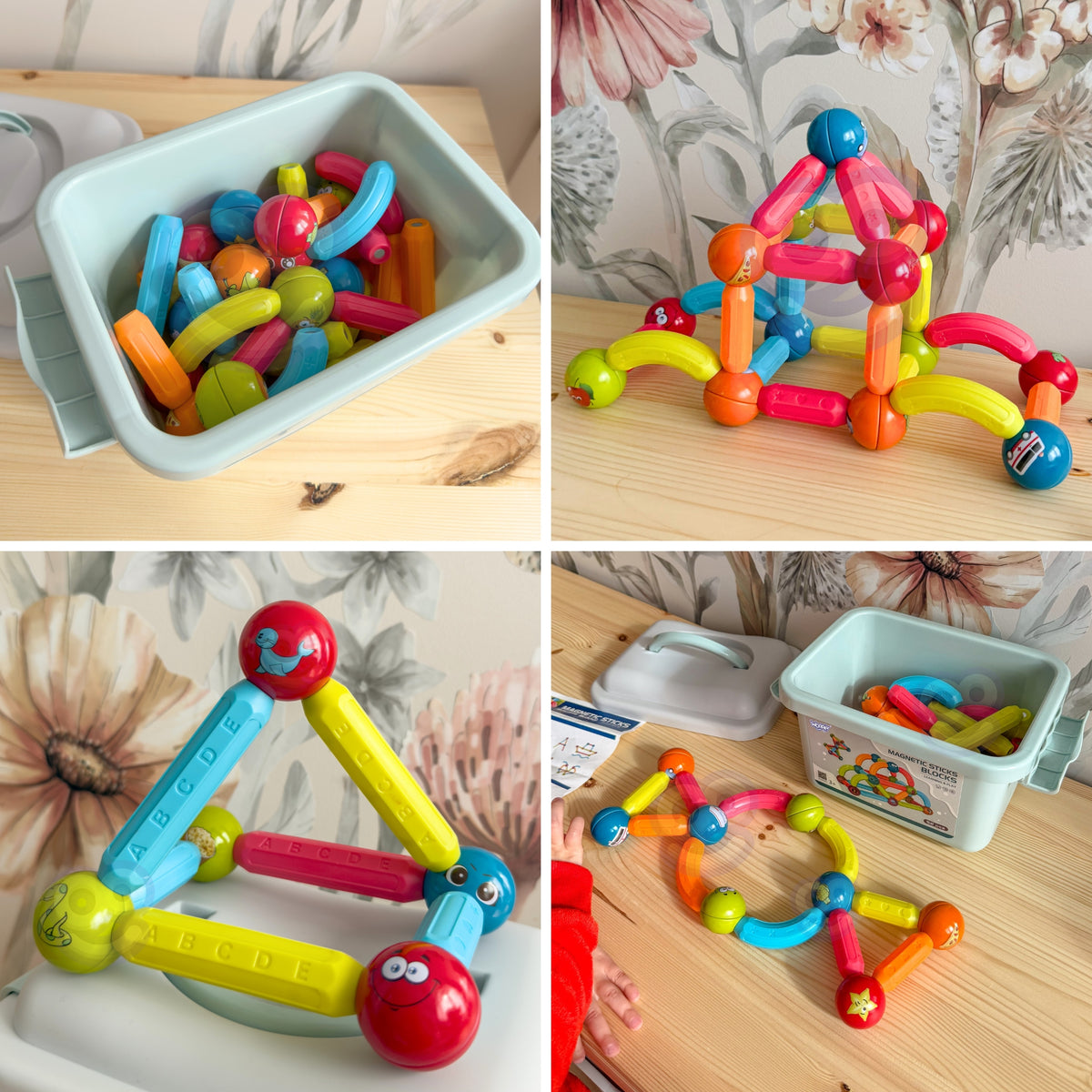 Woopie magnetic sticks tub 52 – curved sticks