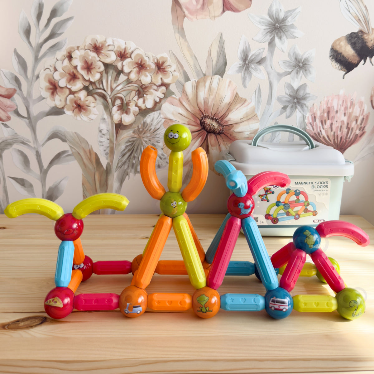 Woopie magnetic sticks tub 52 – tub with handle