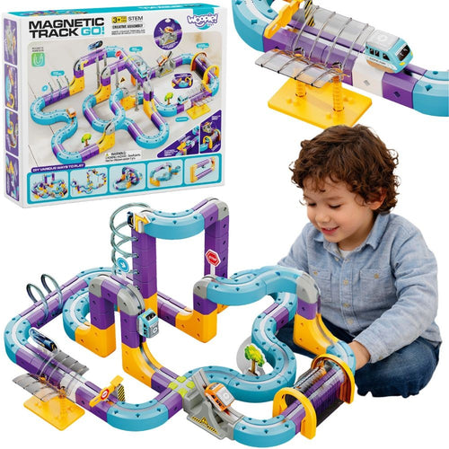 Woopie magnētiskā 3D vilciena trase – konstruktors, 126 d.