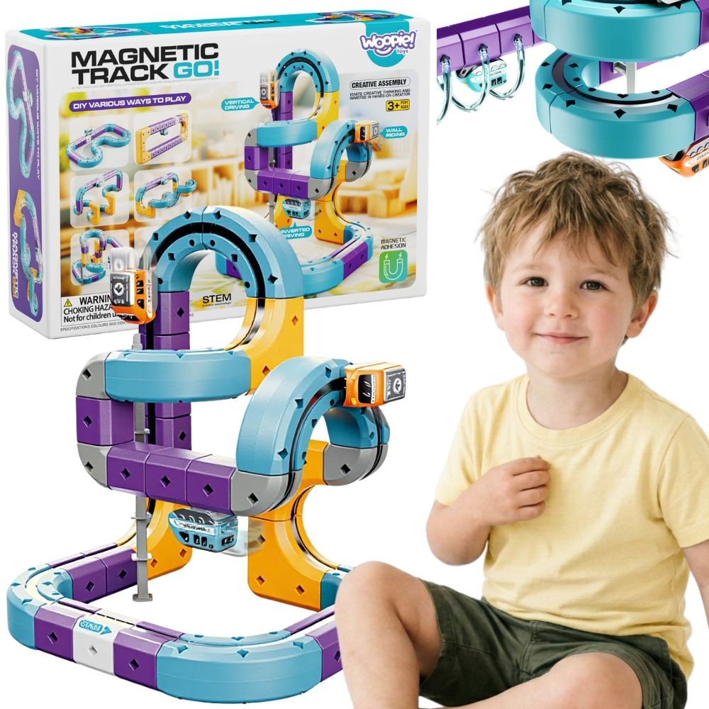 Woopie magnētiskā 3D vilciena trase – konstruktors, 54 d.