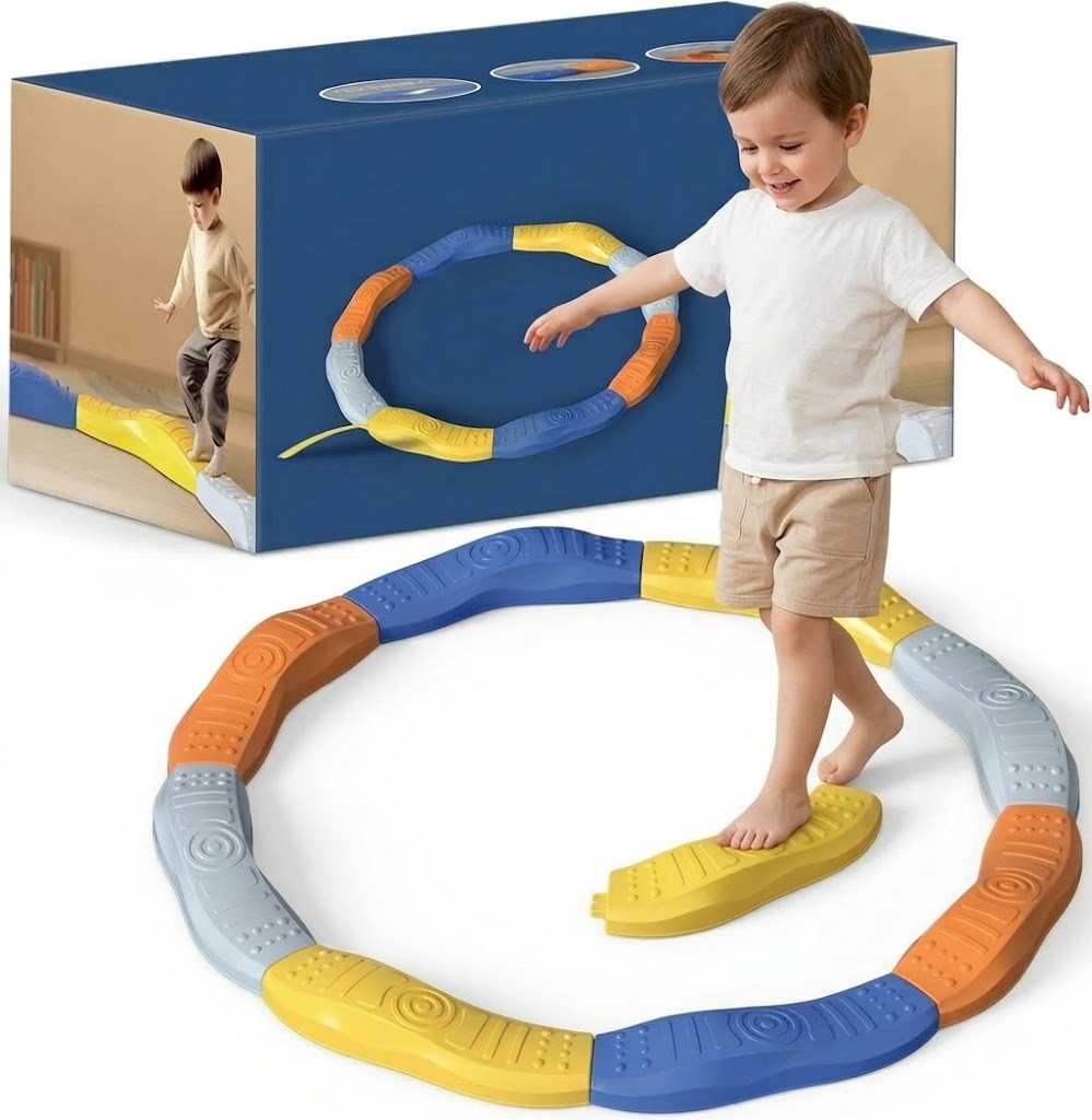 Woopie sensory balance beam circle track, 8 pieces