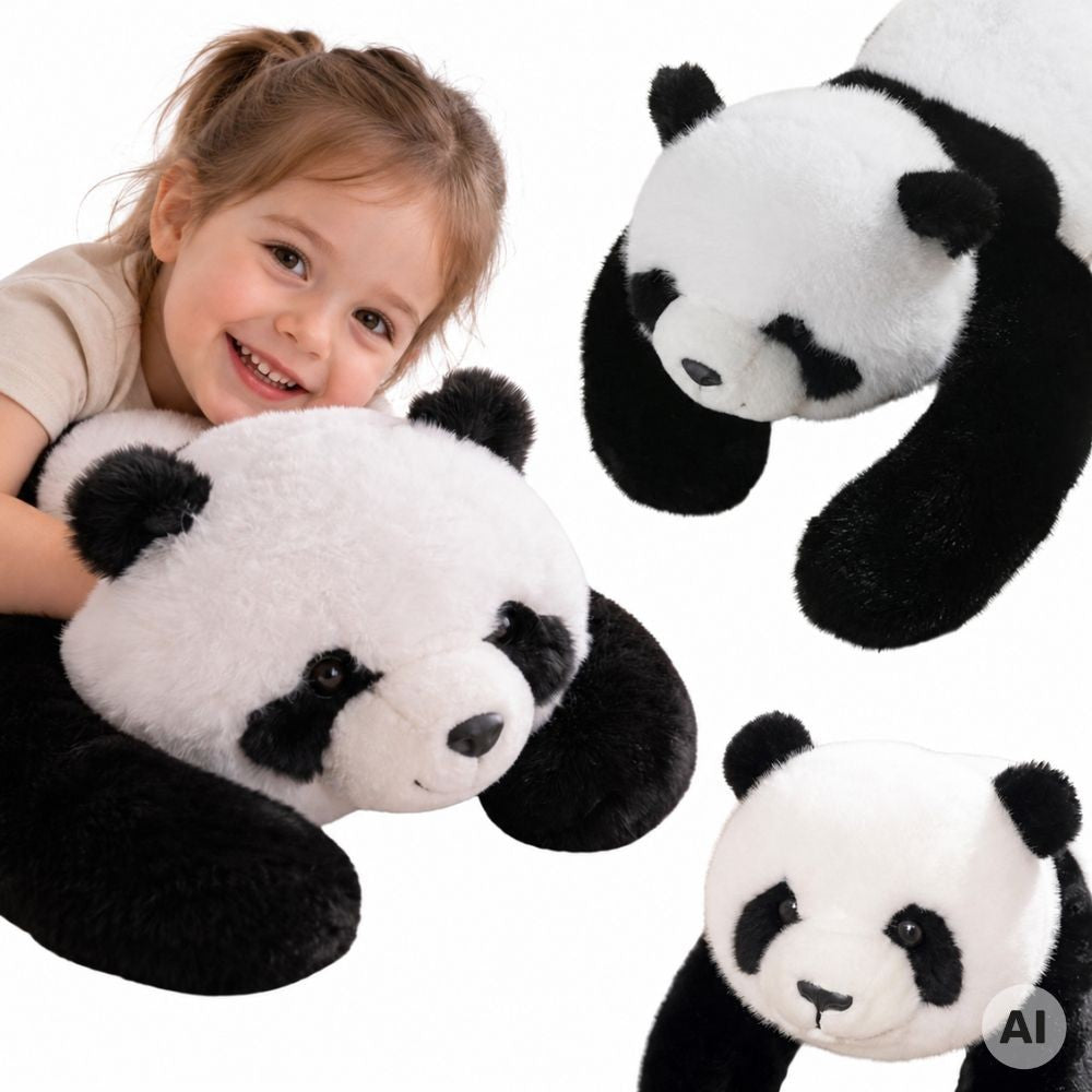 Woopie svērtā plīša panda 65 cm, 2,5 kg bērniem
