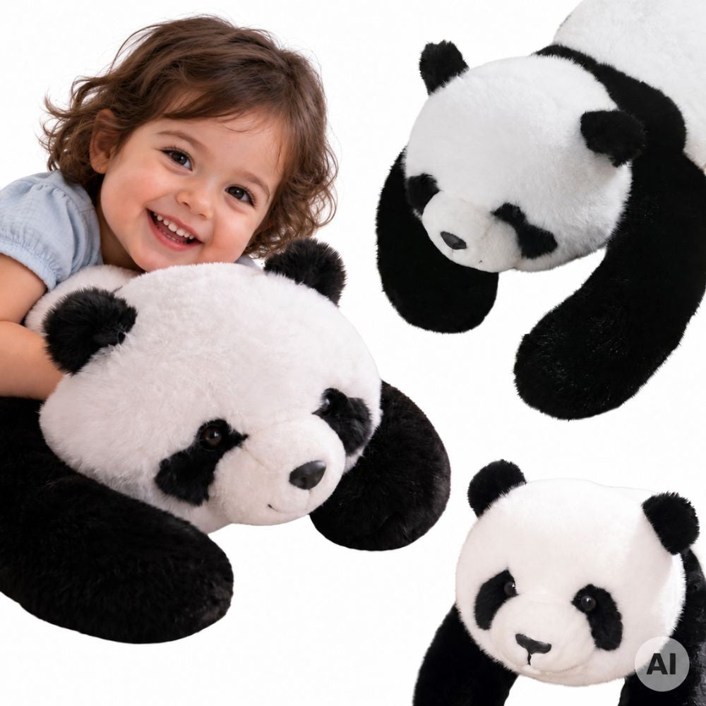 Woopie svērtā plīša panda 65 cm, 1 kg bērniem
