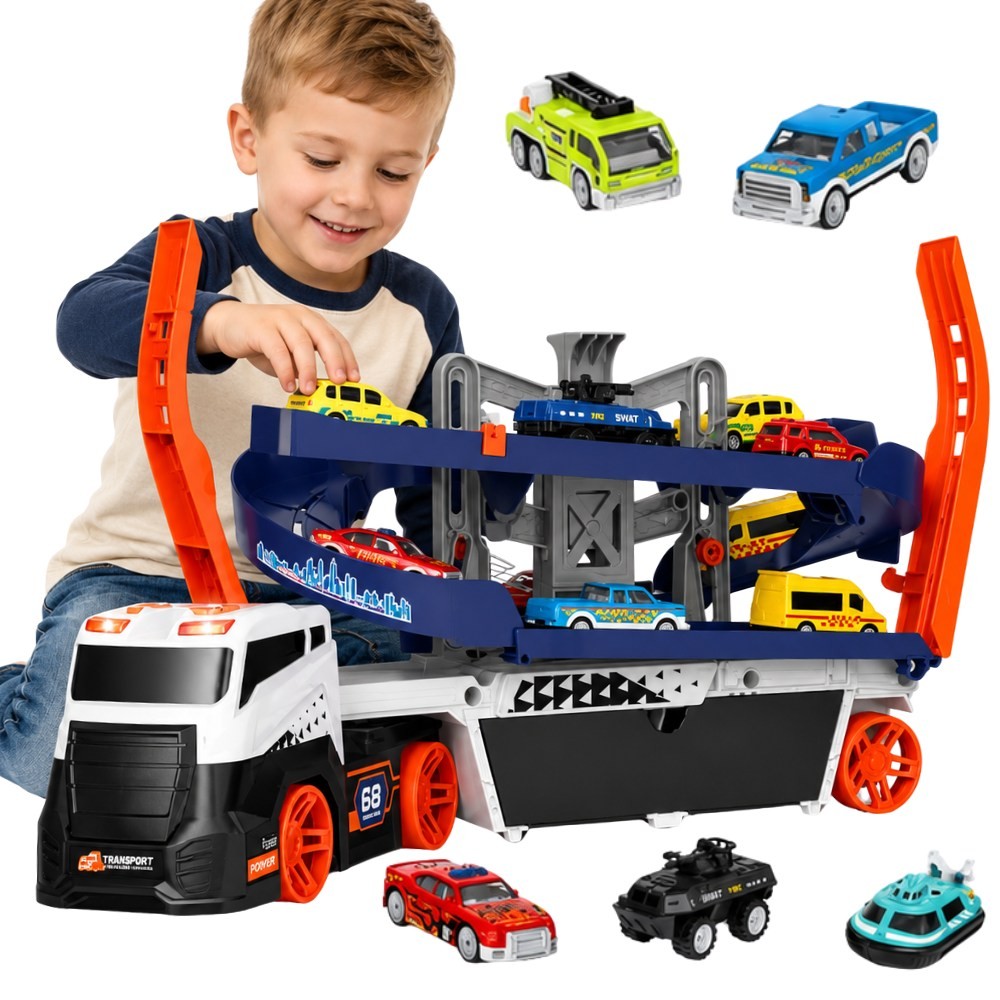Woopie XL Interactive Truck with Parking Deck and 2 Cars