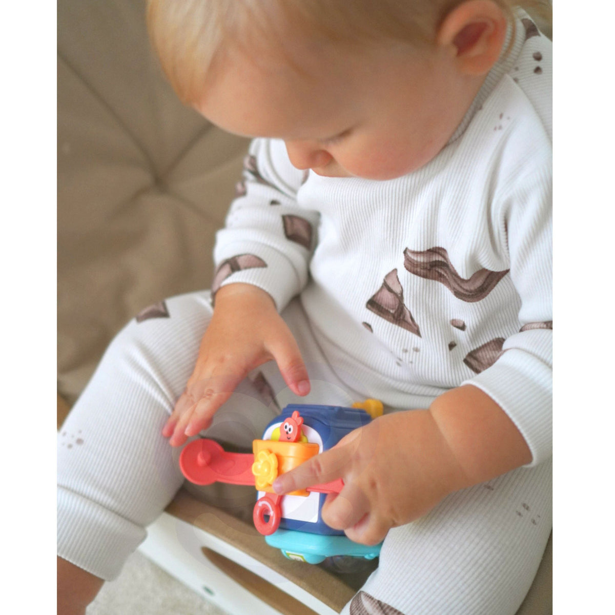 Woopie penguin sensory cube – turning gears