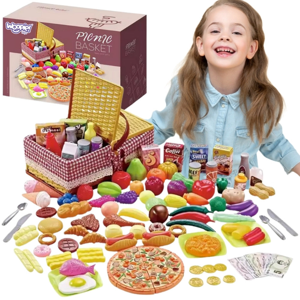 Woopie Picnic Basket Play Food Set XXL 103 pcs
