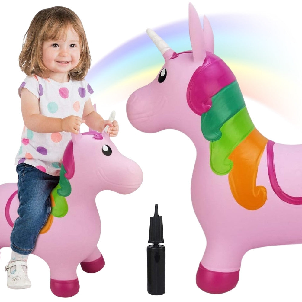 Woopie Inflatable Pink Unicorn Bouncer with Pump