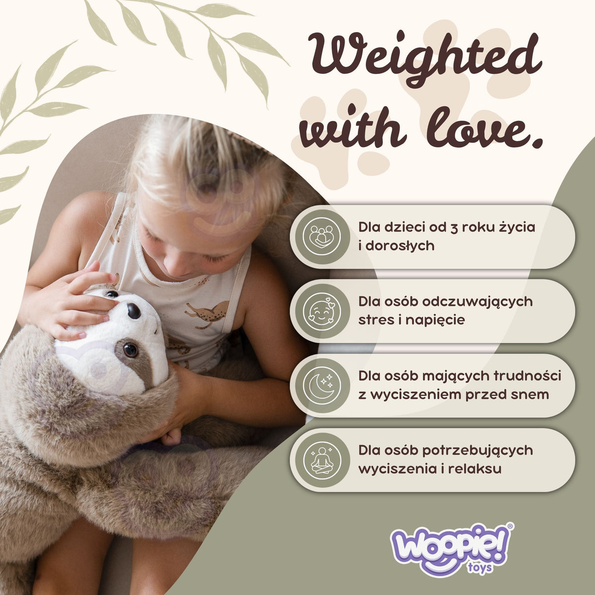 Woopie svērtais sliņķis 1,5 kg – svērtais sliņķis