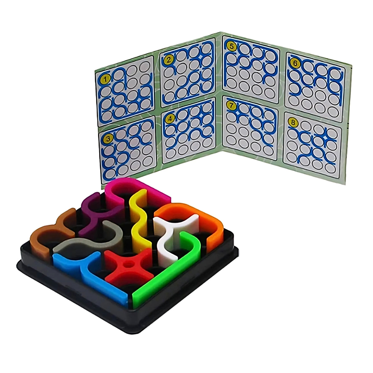 Logic puzzle for kids – fill the board with colourful shapes