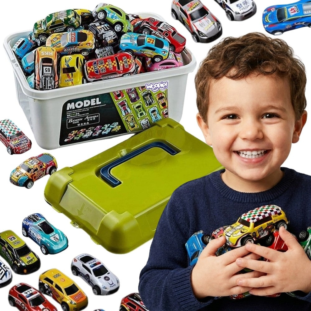 Woopie Toy Car Carry Case with 30 Cars and Play Mat