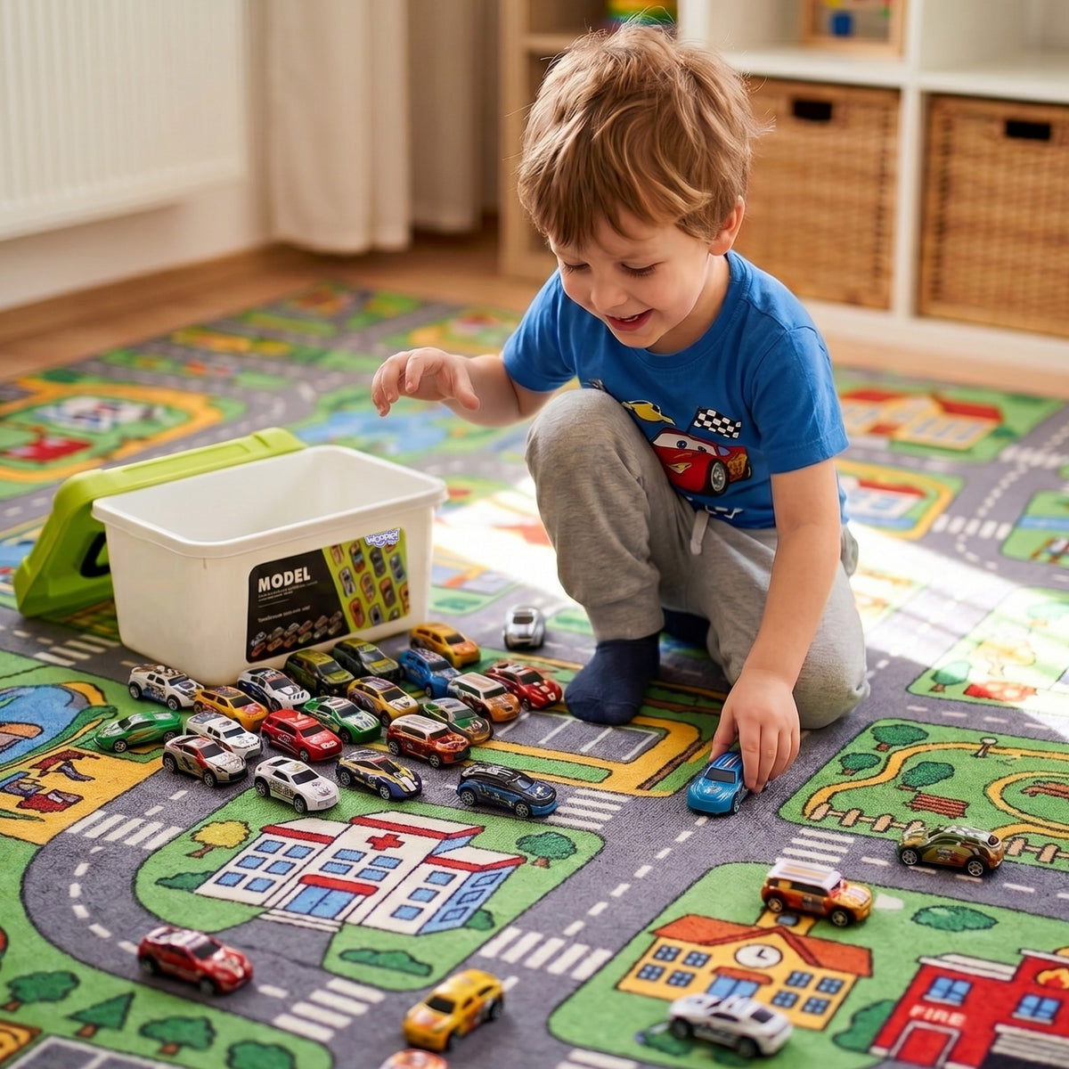 Woopie 30 cars carry case – open case with 30 cars