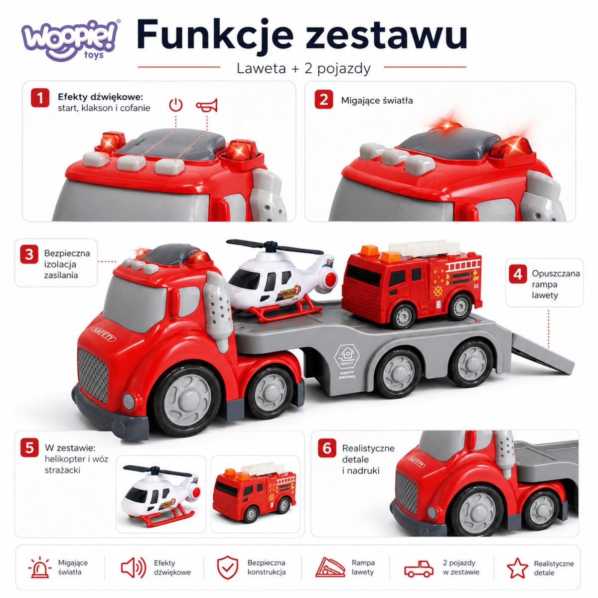 Woopie ugunsdzēsēju vilcējs – maza ugunsdzēsēju mašīna