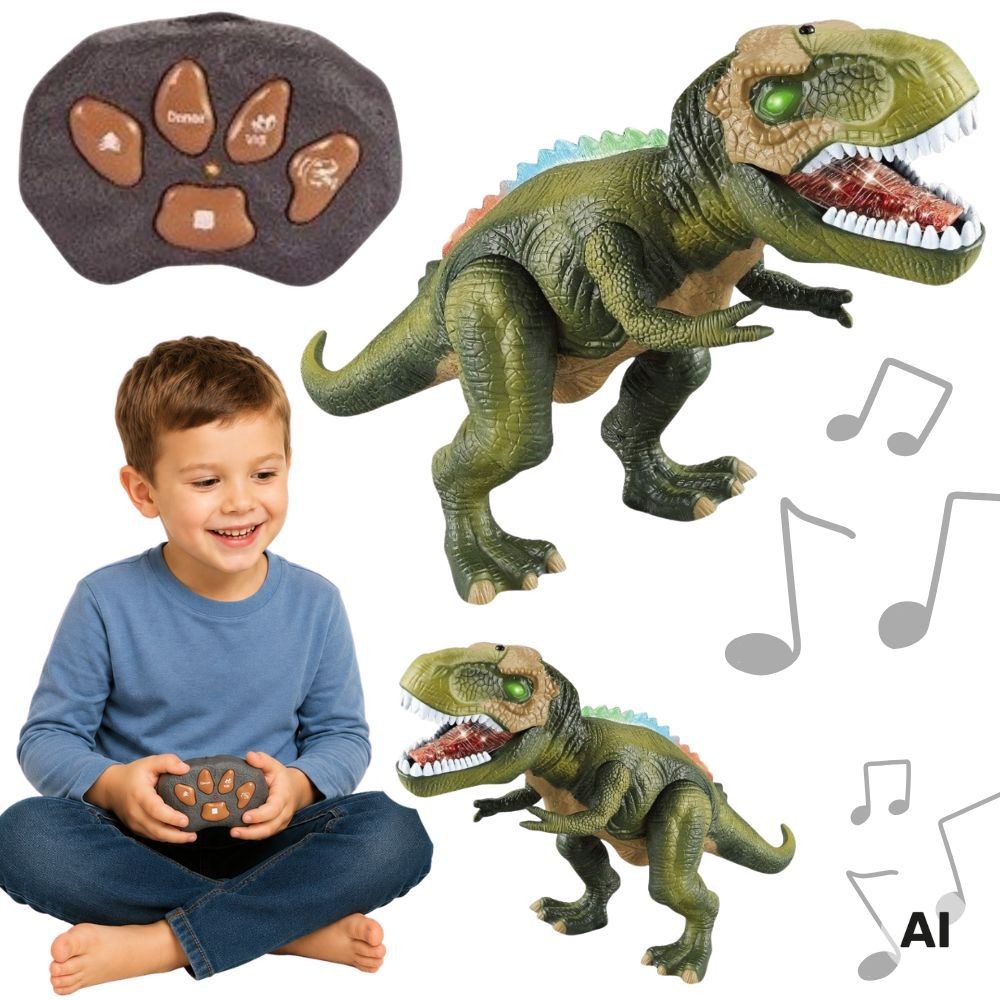 Woopie RC dinosaur robot T-Rex with lights and roar