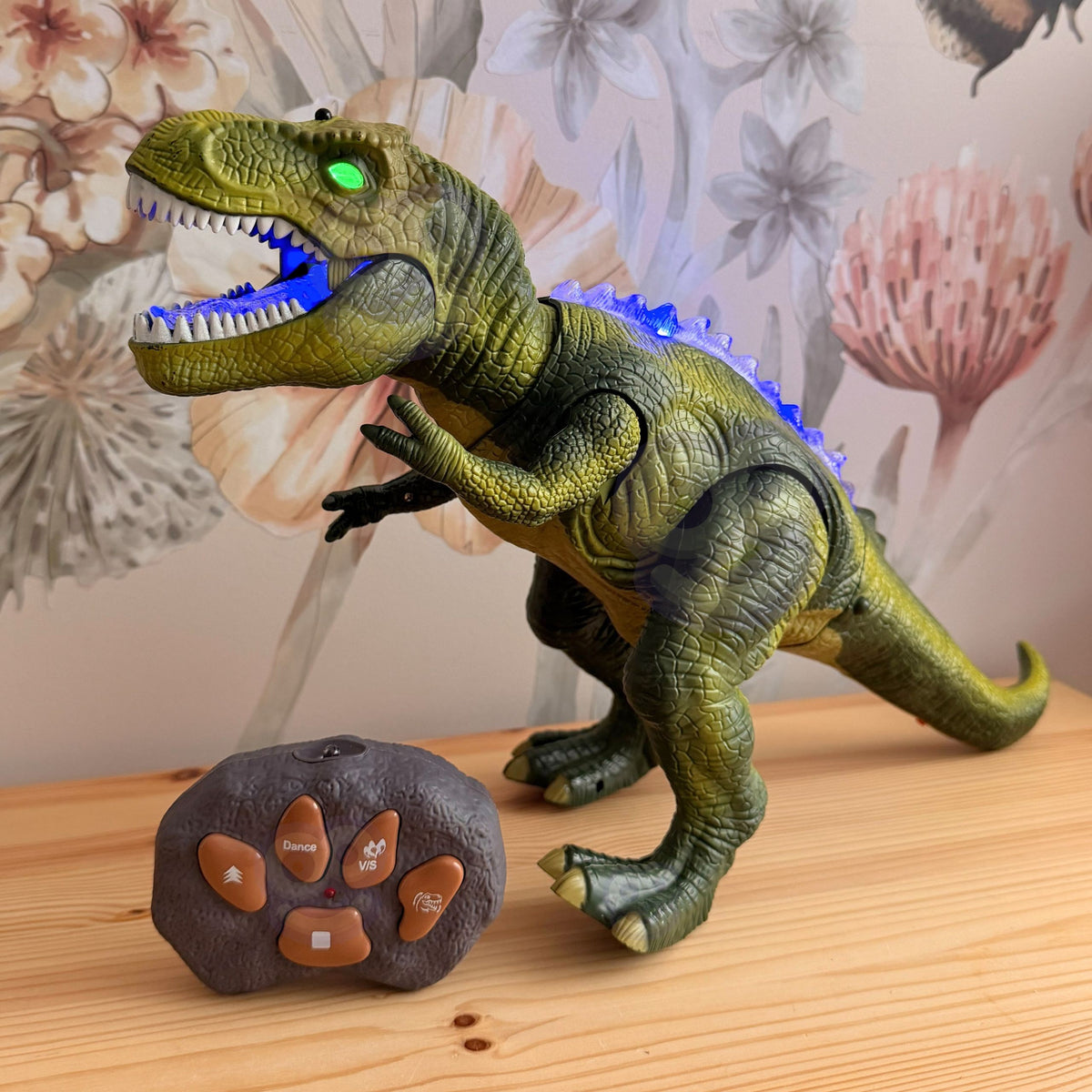 Dinosaur-claw shaped remote control for the T-Rex