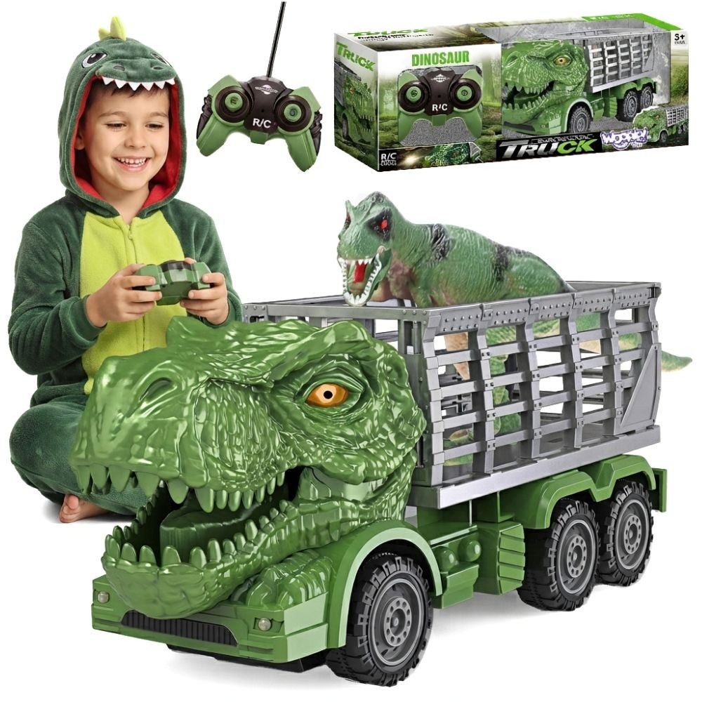 Woopie RC Dinosaur Car with Figure, Green