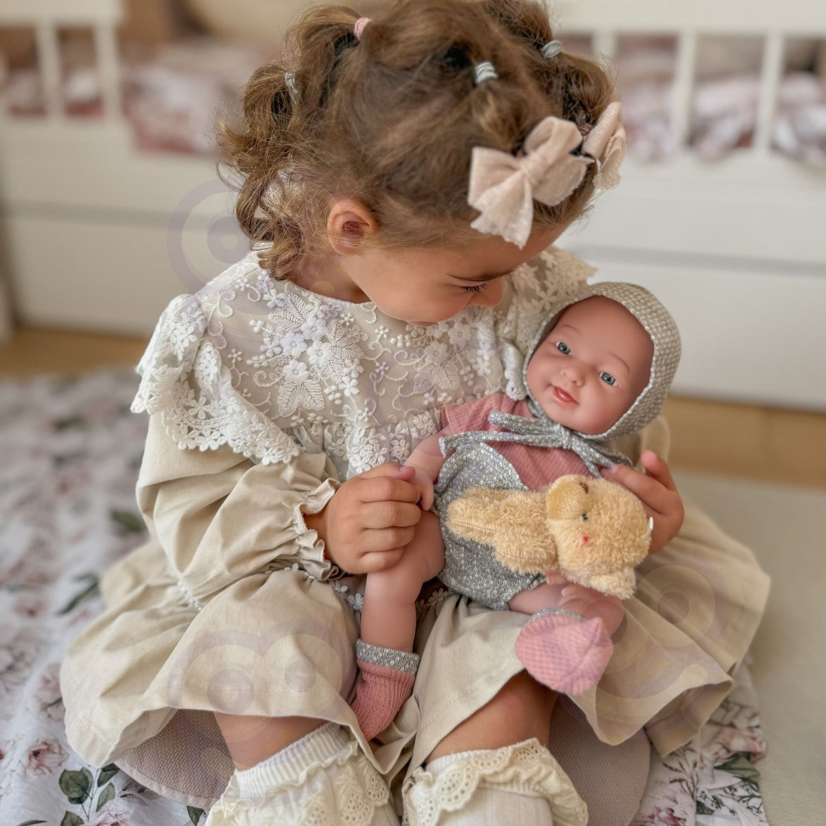 Soft baby doll with movable arms and legs