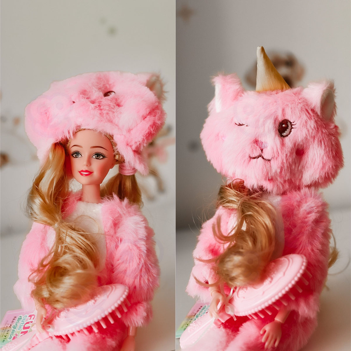 Woopie Royal Emi in pink teddy costume – hairbrush included