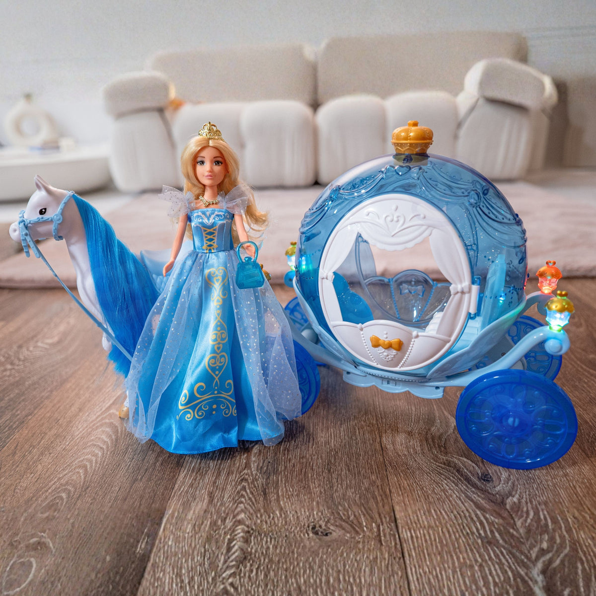 Woopie Royal ice princess set – white horse with golden harness