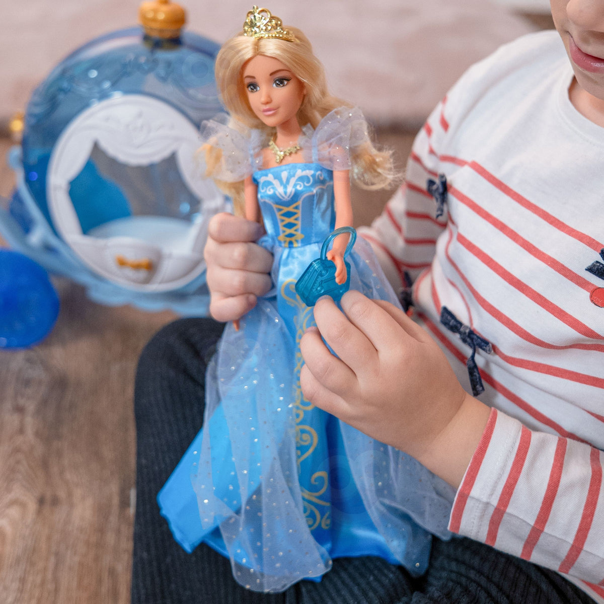 Woopie Royal ledus princeses komplekts – princese zilā kleitā ar tiāru
