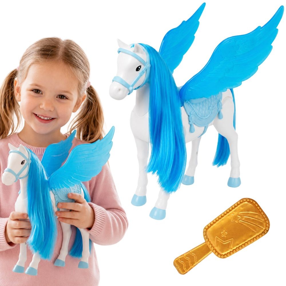Woopie Royal Interactive Pegasus Horse with Wings and Brush